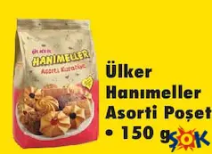 ÜLKER HANIMELLER ASORTİ POŞET 150 G fiyat ve kampanya bilgisi